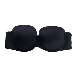 Torrid 40G Bra Black Push Up Strapless Underwire Back Closure No Straps Gel Grip